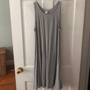 Gray flowy cotton dress